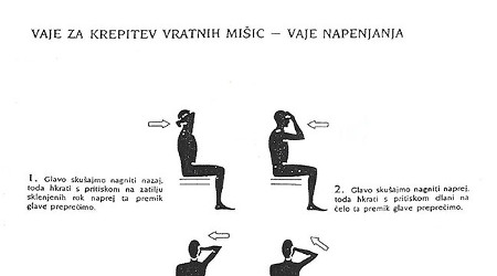 Vaje za krepitev vratnih mišic - vaje napenjanja Vaje za krepitev vratnih mišic - vaje napenjanja