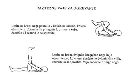Raztezne vaje za ogrevanje Raztezne vaje za ogrevanje
